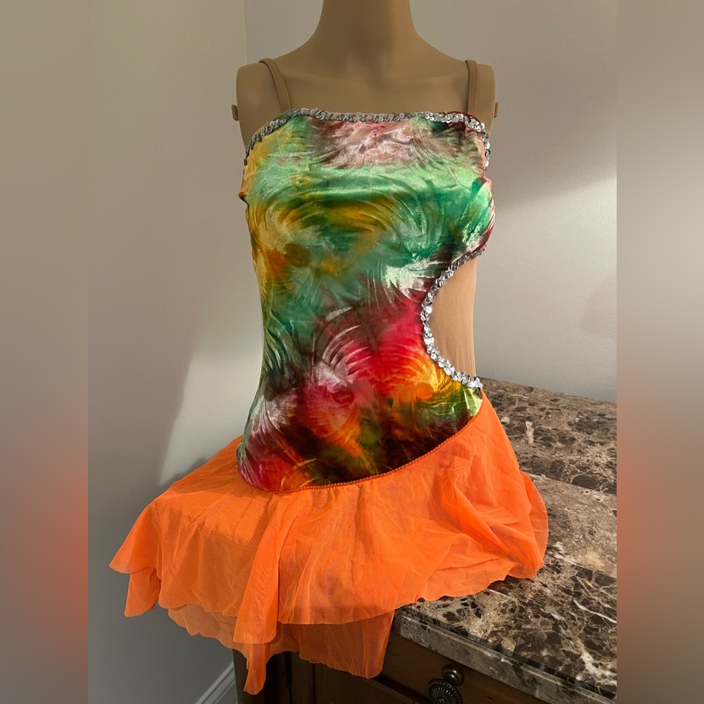 Vibrant colorful jazz dance costume by Shoe off